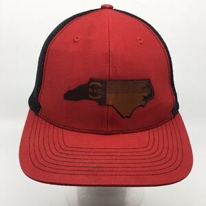 Richardson NC State Map Trucker Style Mesh SnapBack Hat  Baseball Cap